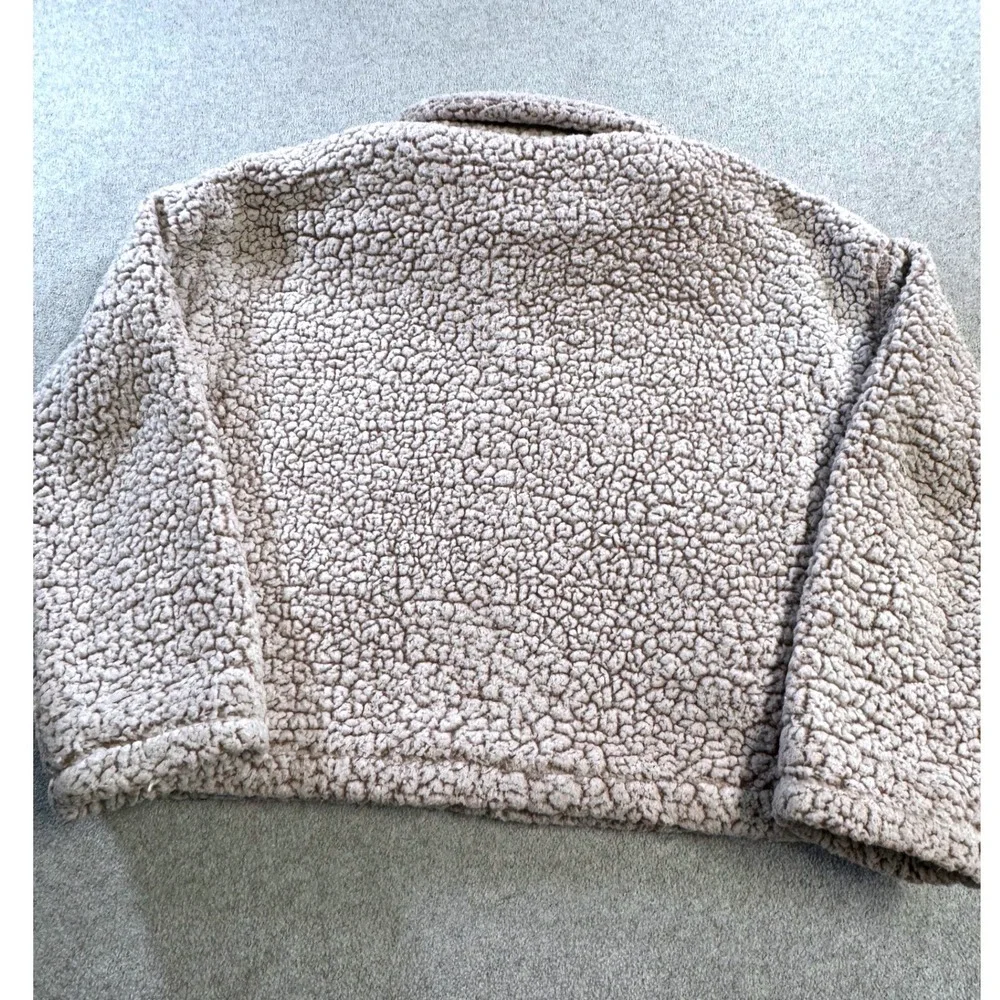 Thread & Supply Sherpa Pullover Womens XS Beige Quarter Zip‎ Teddy Fleece